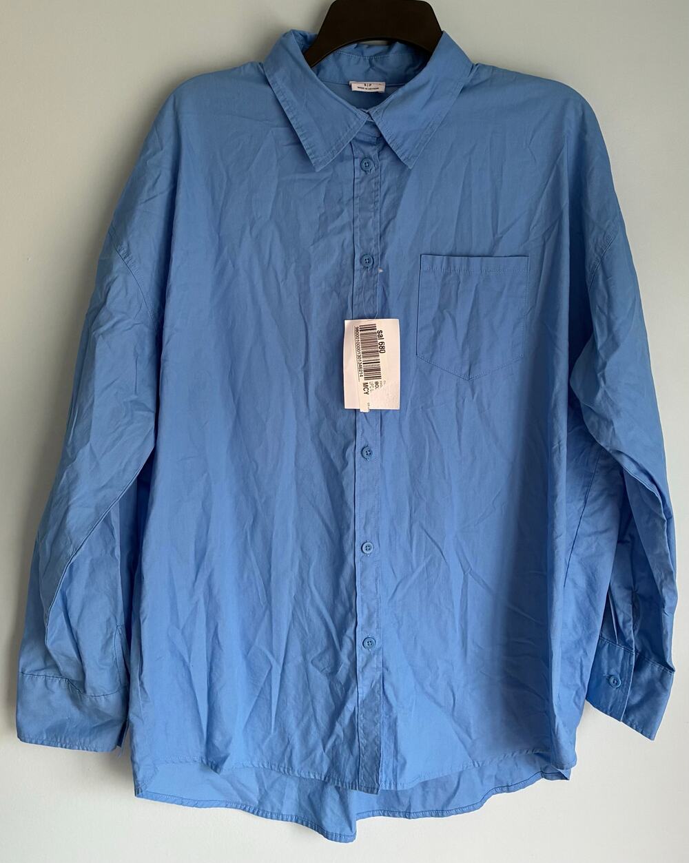 Cotton On Button Up Top Blue Women's NWOT Casual Loungewear